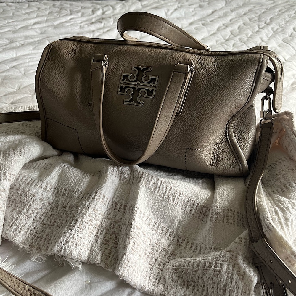 Stone Leather Tory Burch Handbag